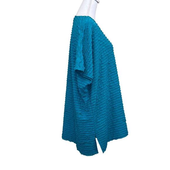 Caroline Rose blue ruffle tunic, one size, artsy, minimalist, travel, statement - Picture 2 of 7